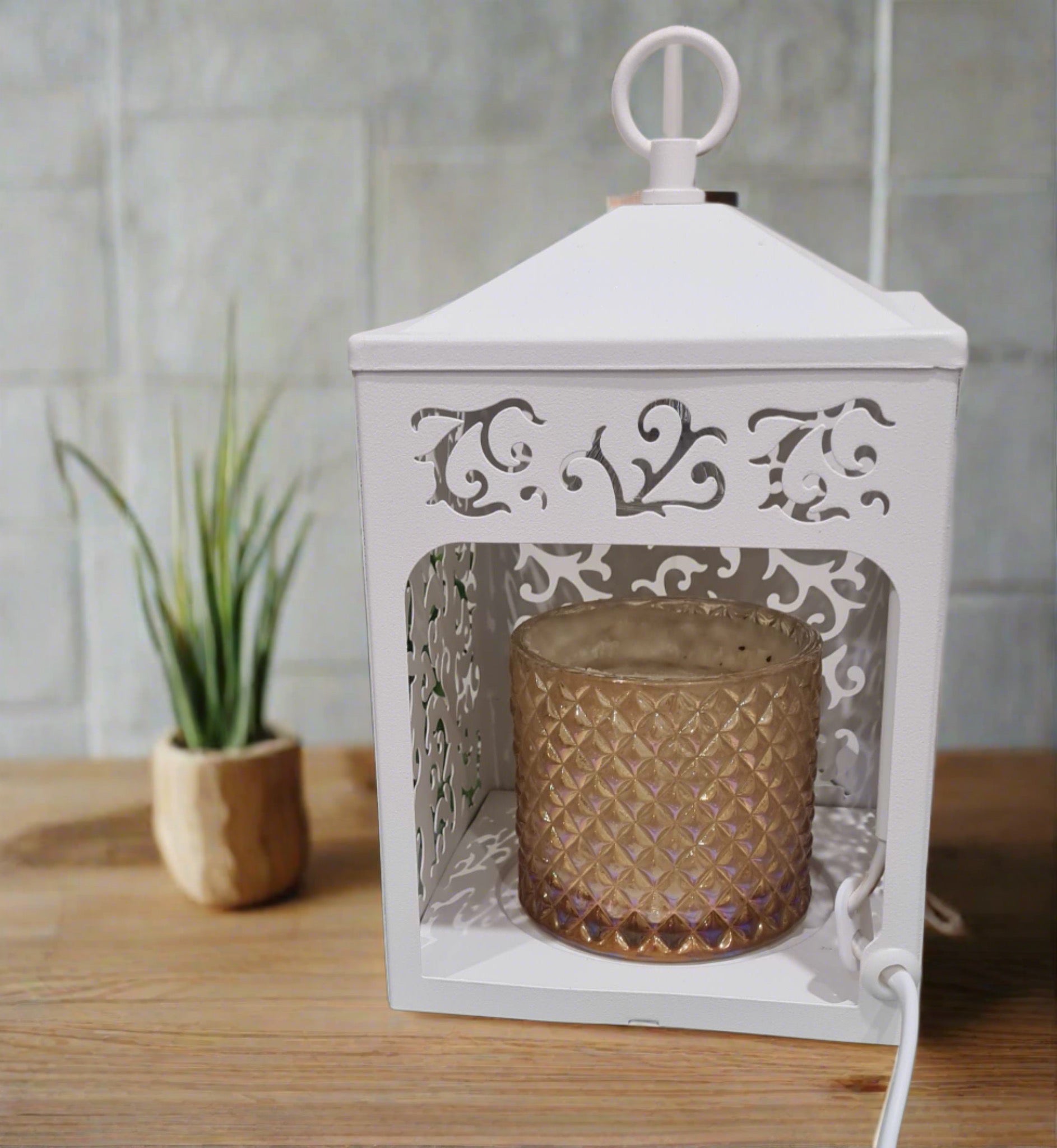 White Cottage Lantern - by Stevie Buoy
