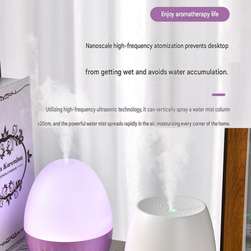 White Floral Shadow Aroma Diffuser 150ml Ultrasonic Aroma Diffuser Humidifier with Night Light – Essential Oil