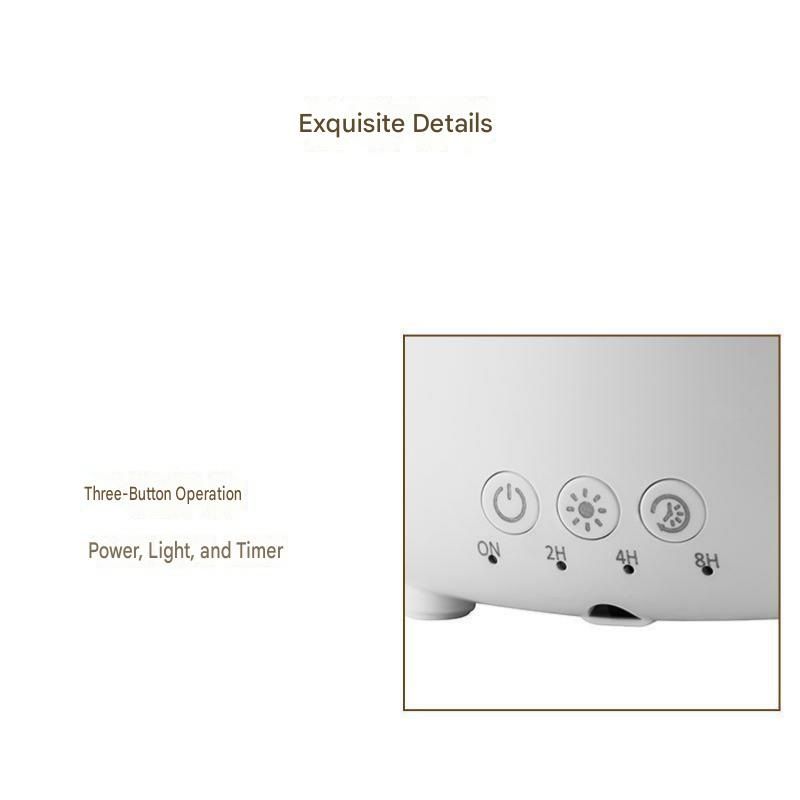 White Jellyfish Aroma Diffuser Humidifier Led Night Light 280ml Usb Essential Oil Diffuser with 3 Timing Modes Color