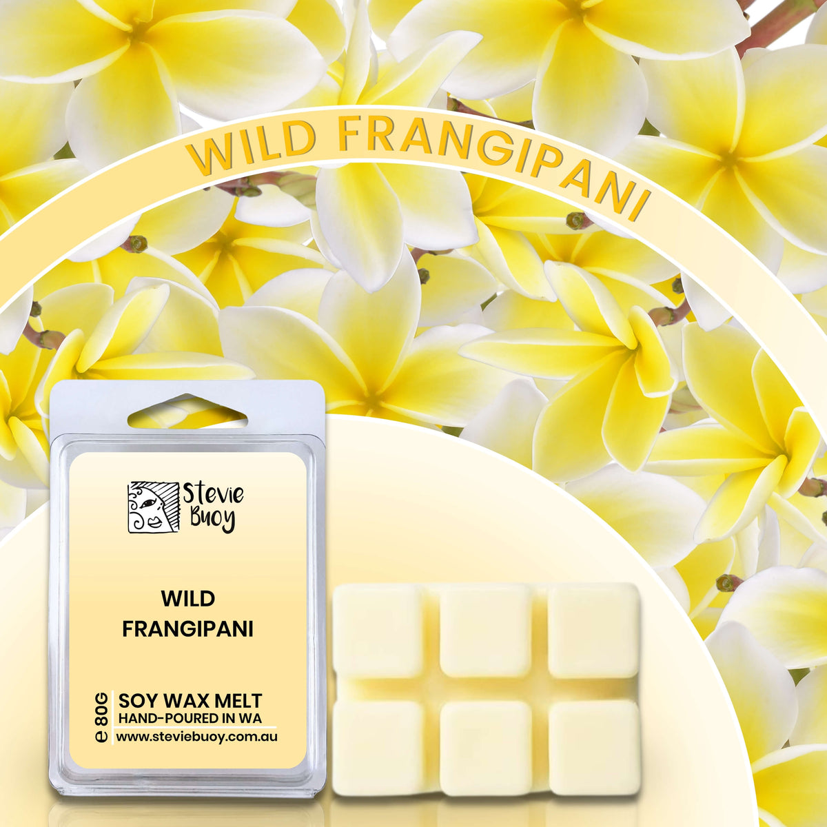 Wild Frangipani Clamshell Wax Melts - by Stevie Buoy