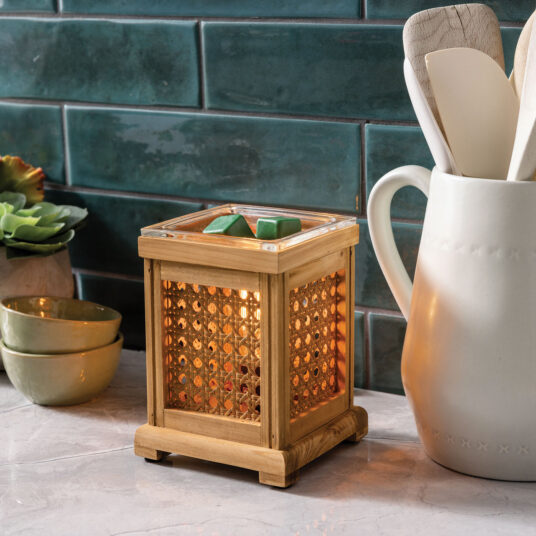 Wood & Cane Vintage Bulb Illumination Warmer - by Stevie Buoy